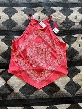 Cavenders Rock & Roll Denim Bandana Tank XL- NWT